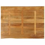 vidaXL Dessus de table 100x80x3 8 cm bord vivant bois massif manguier
