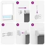 vidaXL Store enrouleur occultant blanc cassé 140x150 cm largeur tissu