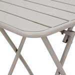 vidaXL Table de Jardin Beige 55 x 55 x 73 cm Acier revêtu de poudre
