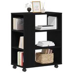 vidaXL Armoire de rangement avec roue Chêne noir 60 x 35 x 75 cm