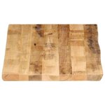 vidaXL Dessus de table bord vivant 100x60x3 8 cm bois de manguier brut