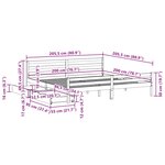 vidaXL Cadre de lit sans matelas blanc 200x200 cm bois massif de pin