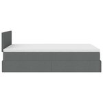 vidaXL Lit ottoman avec matelas gris foncé 120x200 cm tissu