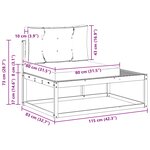 vidaXL Canapé d'extérieur extrémité Naturel 115 x 83 x 73 cm