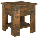 vidaXL Table basse Chêne fumé 40x40x42 cm Bois d'ingénierie