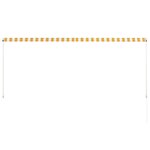 vidaXL Auvent rétractable 300x150 cm Jaune et blanc