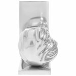 vidaXL Serre-livres 2 Pièces Argent 8 x 12 x 16.5 cm Aluminium