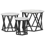 vidaXL Tables gigognes 3 Pièces Bois d'ingénierie gris sonoma
