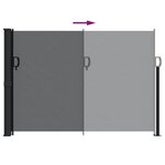 vidaXL Auvent latéral rétractable noir 140x300 cm
