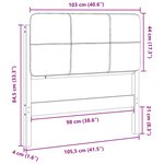 vidaXL Tête de lit capitonnée Marron et Noir 100 cm Pin massif