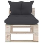 vidaXL Salon palette de jardin 5 Pièces avec coussins bois de pin