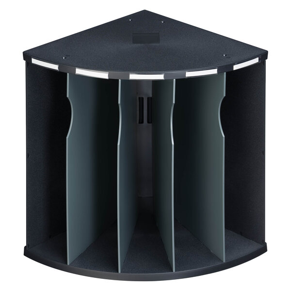 Trieur d'angle 5 compartiments exacompta - noir/gris