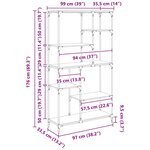 vidaXL Étagère Chêne artisanal 99 x 35 5 x 176 cm Bois d'ingénierie