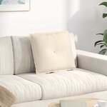 vidaXL Coussin de Dos Crème 50 x 45 cm Tissu en velours côtelé