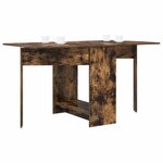 vidaXL Table à dîner 138 x 70 x 73 5 cm Bois d'ingénierie Chêne fumé