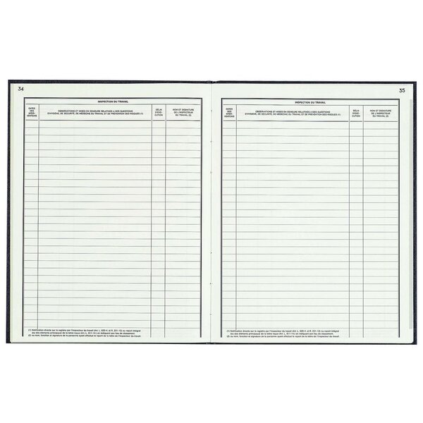 Registre des dangers graves et imminents  des risques professionnels - 32 x 24 cm, 40 pages