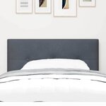 vidaXL Tête de lit avec des lumières à LED Réglable Gris 90 cm Velours