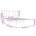vidaXL Cadre de lit métal sans matelas avec tête de lit blanc 80x200cm