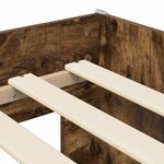 vidaXL Cadre de Lit Élevé pour Enfants 2 Pièces Chêne fumé 90 x 190 cm