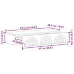 vidaXL Table d'appoint murale Blanc 87 5 x 34 5 x 17 cm