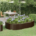 vidaXL Lit surélevé de jardin Acier galvanisé marron