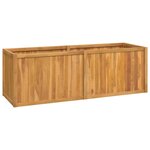 vidaXL Lit surélevé 150x50x50 cm bois massif de teck