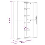 vidaXL Classeur gris clair 90x40x200 cm acier