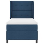 vidaXL Lit à ressorts avec matelas Bleu 80x200 cm  tissu