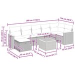 vidaXL Salon de jardin 8 Pièces avec coussins noir résine tressée