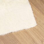 vidaXL Tapis shaggy à poils longs NAVARRA crème 120x120 cm polyester