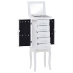 vidaXL Armoire à bijoux sur pieds Blanc
