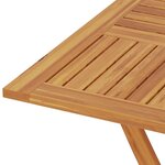 vidaXL Table pliable de jardin 85x85x76 cm Bois de teck solide