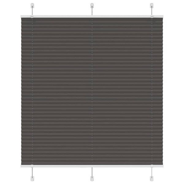 vidaXL Store plissé noir 115x100 cm largeur du tissu 114 4cm polyester