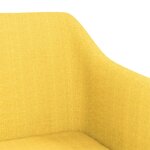 vidaXL Chaise pivotante de salle à manger Jaune Tissu