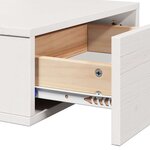 vidaXL Table de chevet Blanc 42 x 32 5 x 40 cm Bois massif en pin