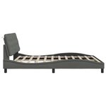 vidaXL Cadre de lit sans matelas gris foncé 180x200 cm tissu