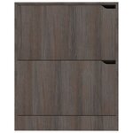 vidaXL Armoire à chaussures 2 portes Chêne sonoma gris Bois ingénierie