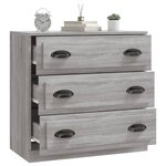 vidaXL Buffet sonoma gris 70x35 5x67 5 cm bois d'ingénierie