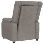 vidaXL Fauteuil inclinable électrique Taupe Tissu