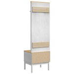 vidaXL Meuble de couloir avec étagère FLORO Blanc 50 x 40 x 158 cm
