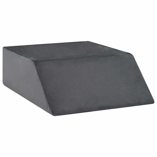 vidaXL Coussin pour les jambes Uni Gris 63 x 52 x 19 cm