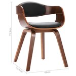 vidaXL Chaises à manger lot de 4 bois courbé et similicuir