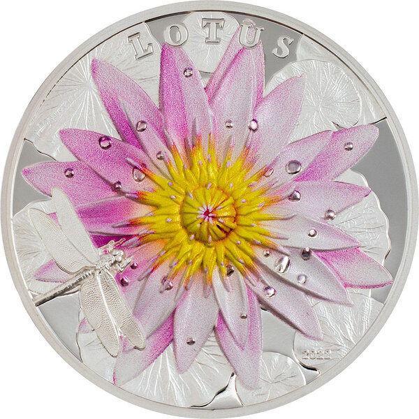 Pièce de monnaie en Argent 10 Dollars g 62.2 (2 oz) Millésime 2022 Flowers LOTUS