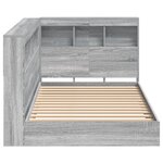 vidaXL Lit bibliothèque gris Sonoma 100x200 cm en bois d'ingénierie