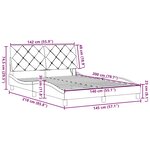 vidaXL Cadre de lit avec LED sans matelas crème 140x200 cm tissu