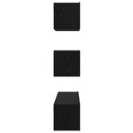 vidaXL Ensemble meuble TV 4 Pièces Chêne noir 80 x 30 x 30 cm