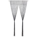vidaXL Rideau en macramé Anthracite 140x240 cm Coton