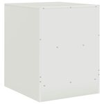 vidaXL Tables de chevet 2 Pièces blanc 34 5x39x44 cm acier