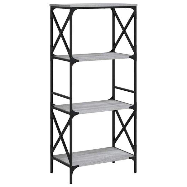 vidaXL Bibliothèque à 4 niveaux sonoma gris 59x35x132 cm