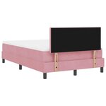 vidaXL Lit à ressorts avec matelas Rose 120 x 200 cm tissu